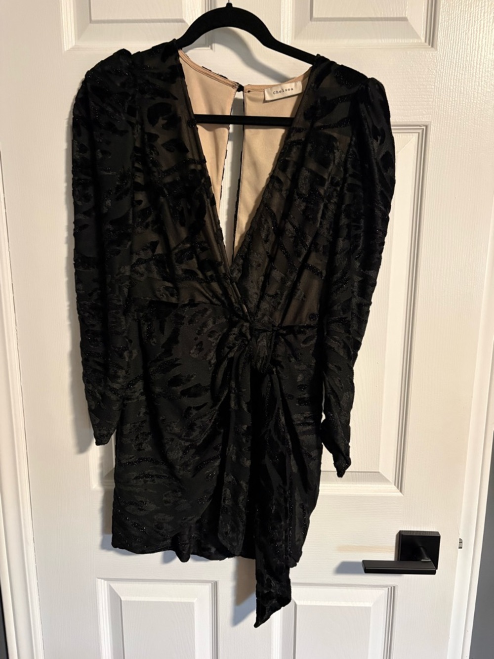 C/Meo Collective Black Textured Mini Dress